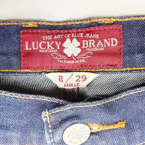 Lucky Brand 29X31 Size 8/29 Ankle Sweet'N Low Bootcut Blue Denim 5 Pocket Jeans - Picture 5 of 14